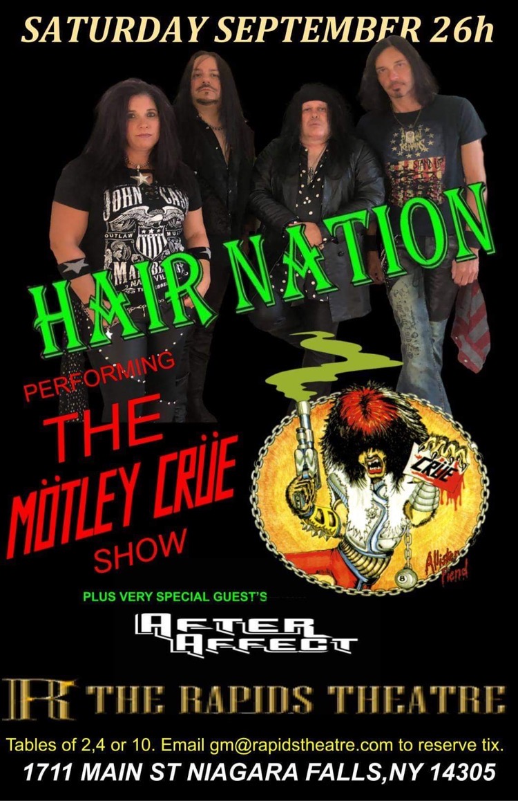 Hair Nation Performing The Motley Crue The Rapids Theatre Outhouse