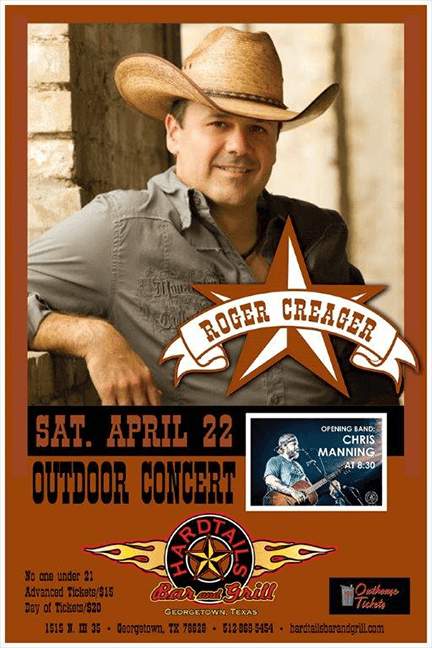 Roger Creager | Hardtails Bar and Grill | Outhouse Tickets