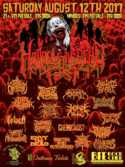 The Horde Of The Dead Fest | BFE Rock Club | Outhouse Tickets