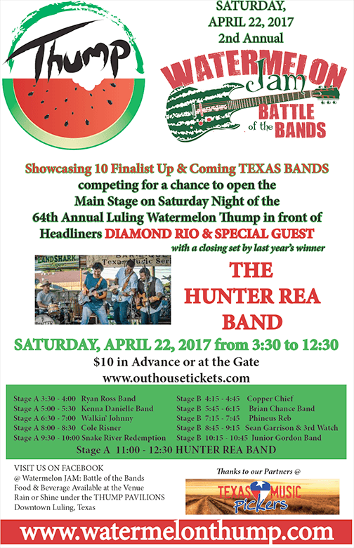 2017 Watermelon Jam Luling, Texas Outhouse Tickets